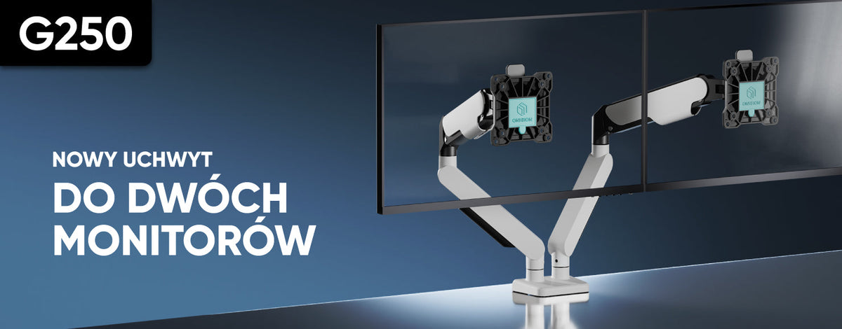 Uchwyt biurkowy G250 do dwóch monitorów