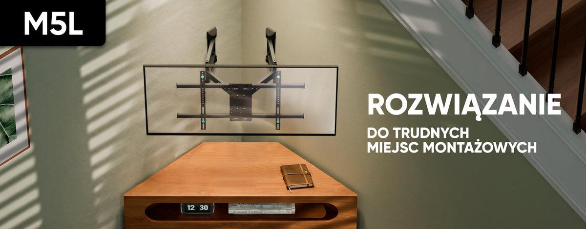 Uchylny i obrotowy uchwyt ścienny do TV M5L
