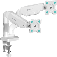 ONKRON G160 desk holder for two monitors up to 8 kg, white